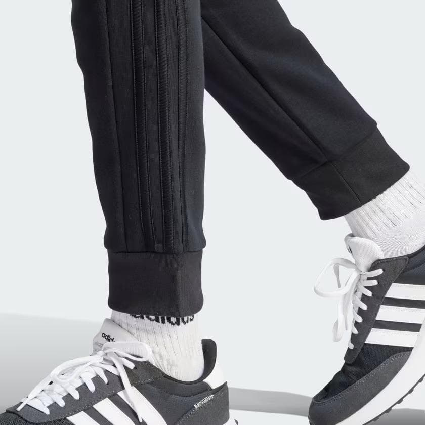 Adidas Essentials Fleece 3-Stripes Tapered Cuff Pants Men's Athletic Sweatpants - Thumbnail 7