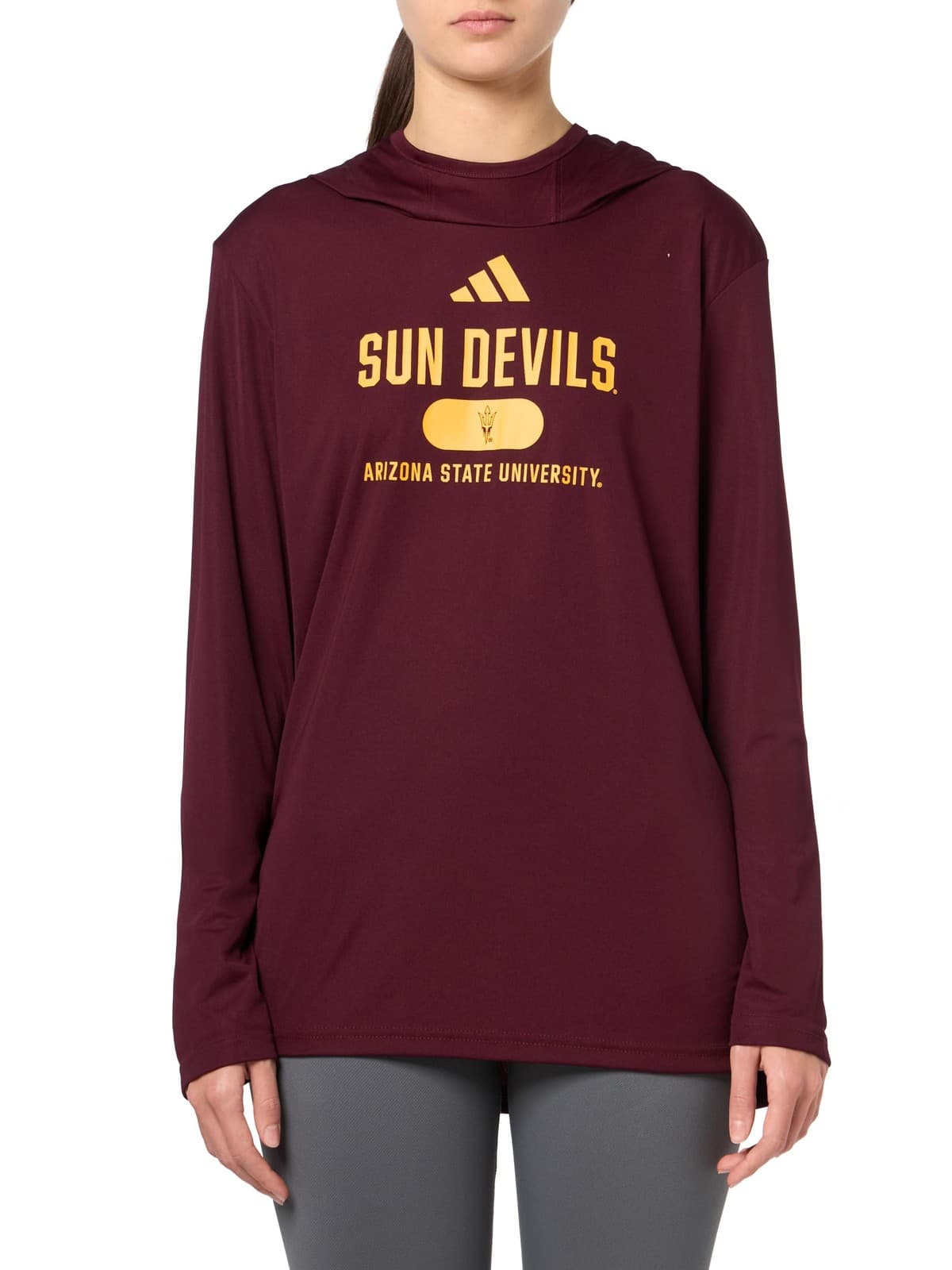 Adidas Women's Arizona State Sun Devils Aeroready Training Hoodie Large Tall - Thumbnail 4
