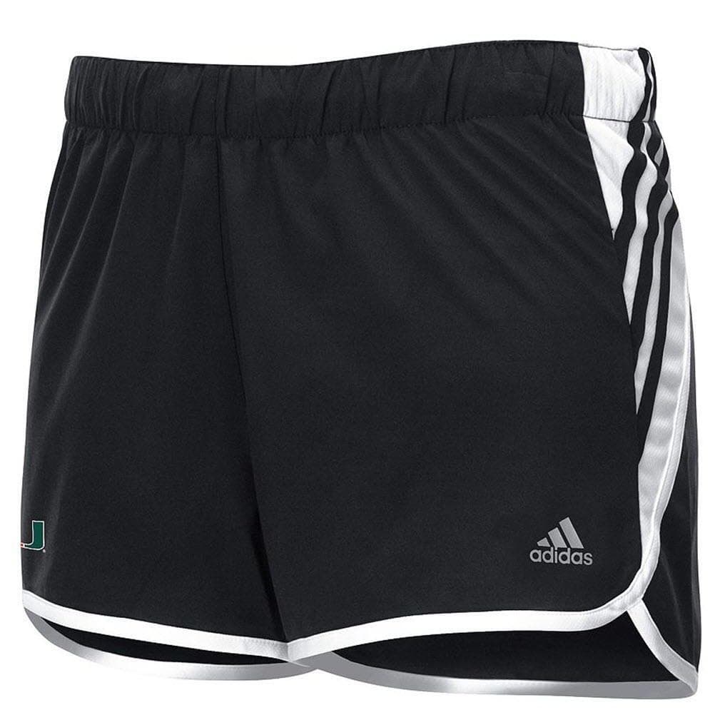 Adidas Women's Miami Hurricanes Climalite Ultimate Shorts Black Medium Large