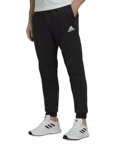 Adidas Men's Essentials Feel Cozy Jogger Fleece Pants Large $60 Value Black