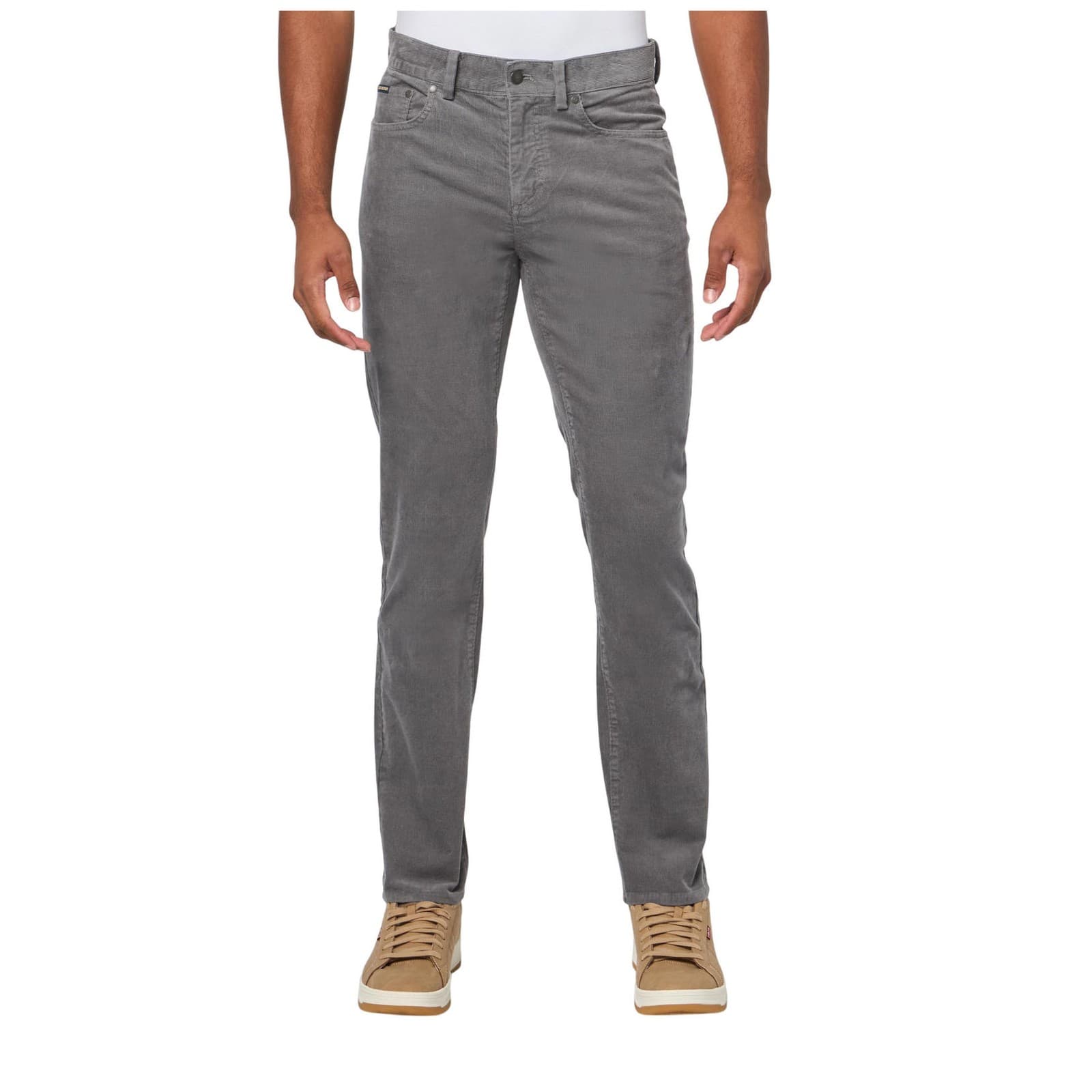 Brooks Brothers Men's Stretch Slim 5 Pocket Corduroy Pants Pearl Gray 36x32