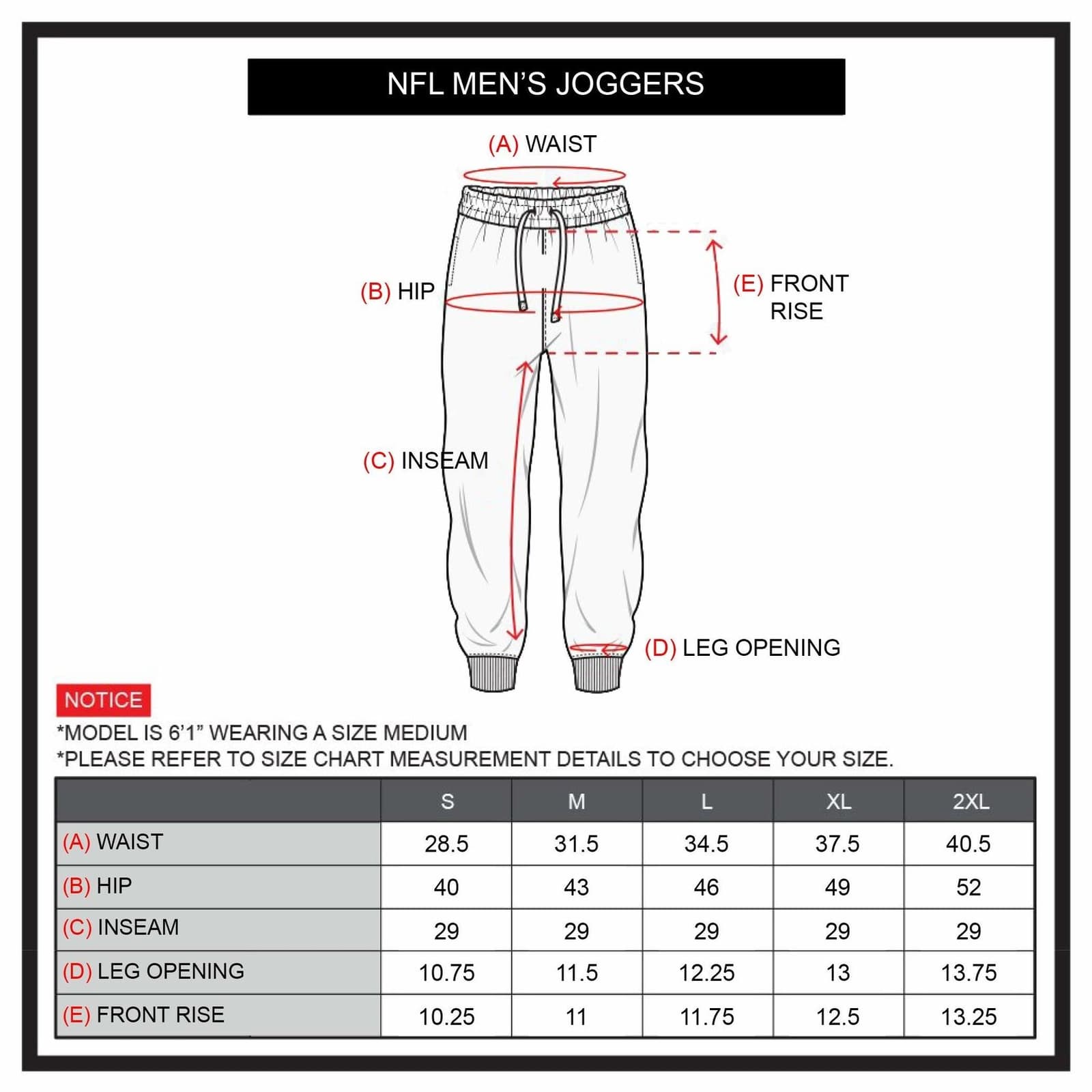 Ultra Game Men's Atlanta Falcons Comfort Active Fleece Jogger Pants Gray 2XL - Thumbnail 5
