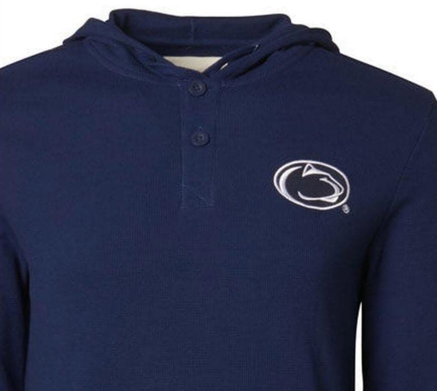 Colony Men's Penn State Nittany Lions Hooded Waffle Henley Shirt Large $52 Value - Thumbnail 2