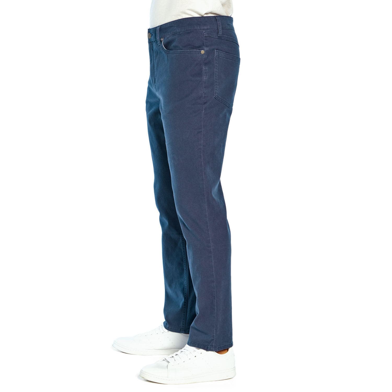GAP Men's Stretch Slim 5 Pocket Twill Pants Mood Indigo Blue Size 34x32 - Thumbnail 3
