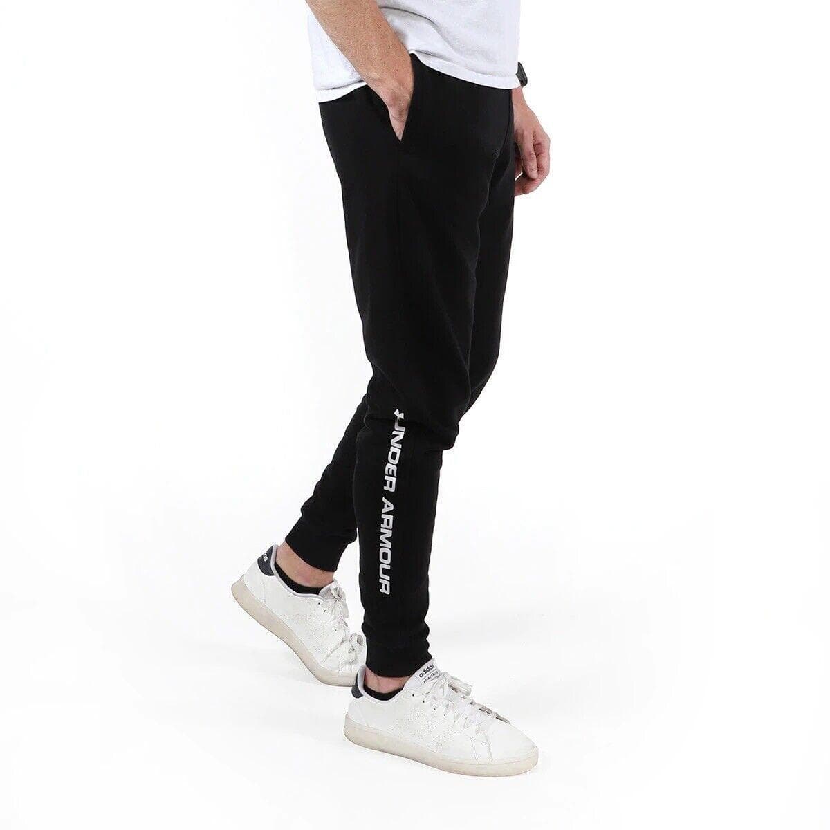 Under Armour Men's UA Rival Fleece Graphic Joggers Pants Black X-Large 2XL - Thumbnail 2