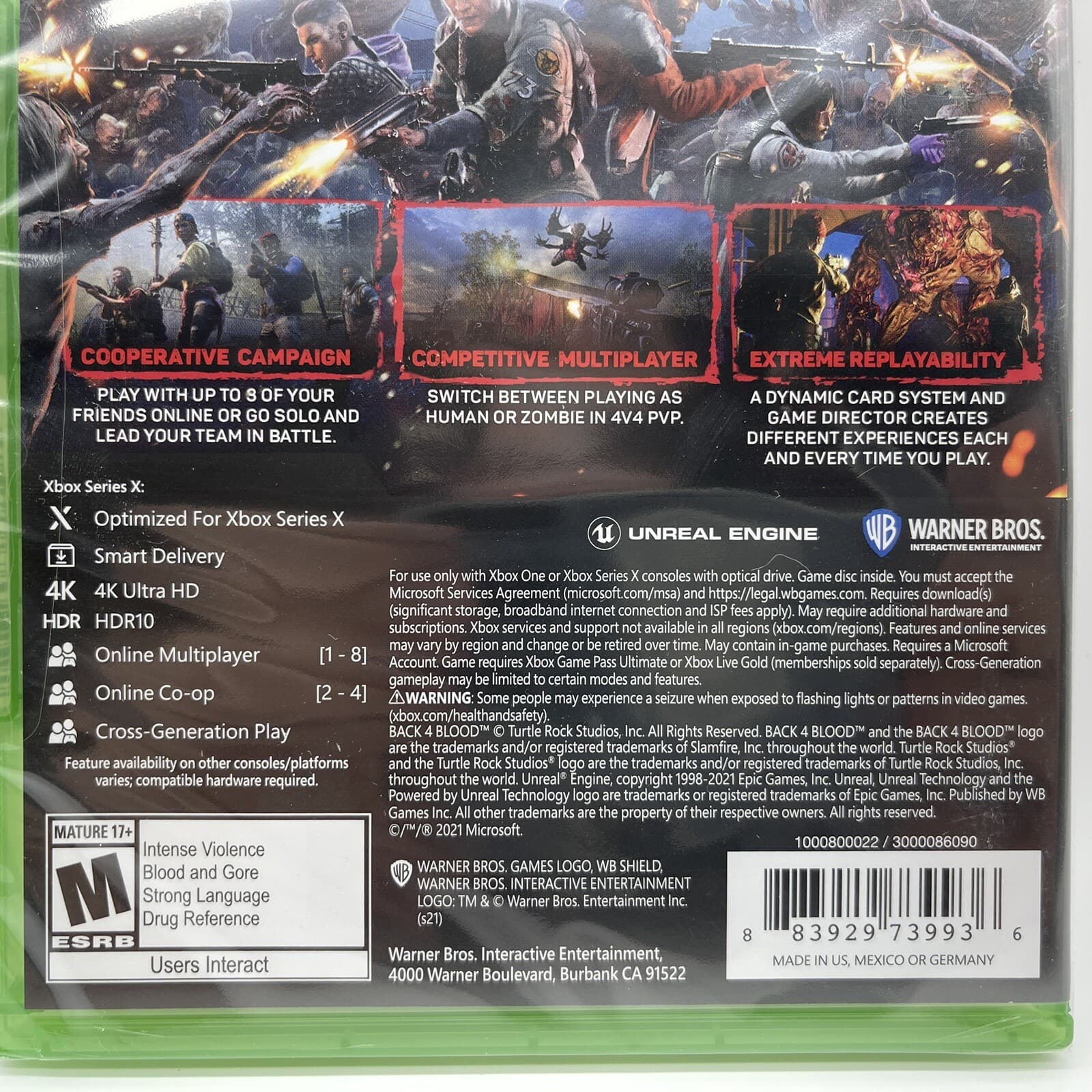 Back 4 Blood Microsoft Xbox One Microsoft Xbox Series X S Brand NEW Sealed - Thumbnail 9