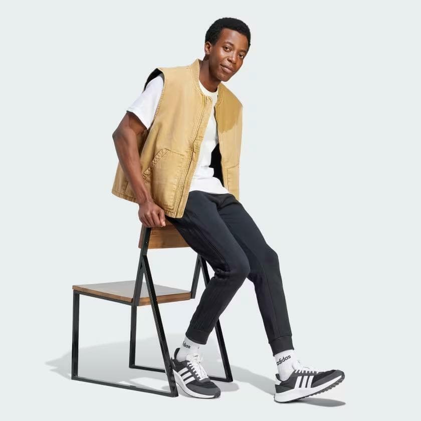 Adidas Essentials Fleece 3-Stripes Tapered Cuff Pants Men's Athletic 3XLT - Thumbnail 8