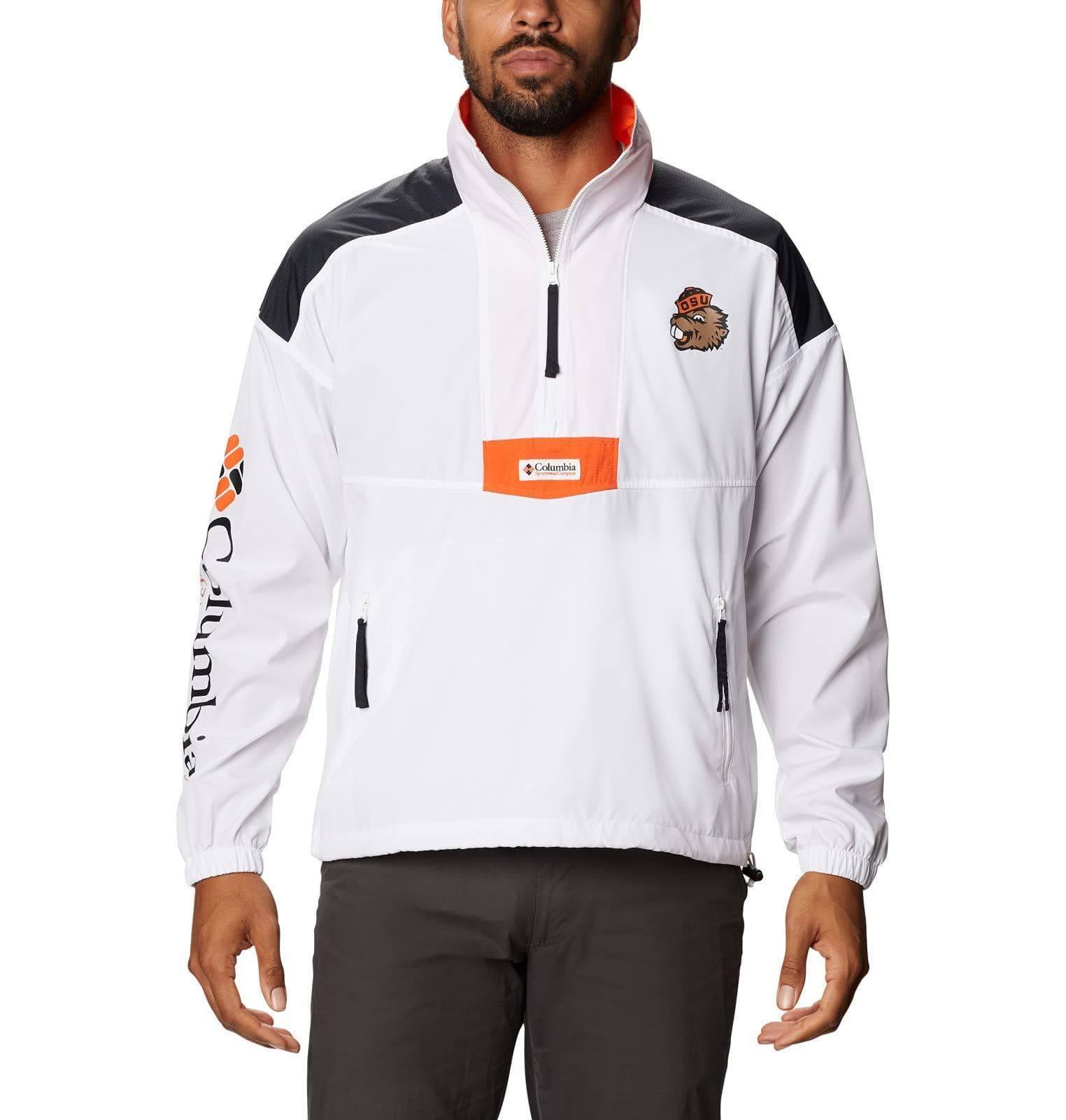 Columbia Men's Oregon State Beavers Quarter Zip Pullover Anorak Jacket 2XL - Thumbnail 7