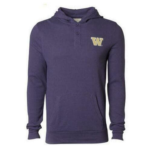 Colony Men's Washington Huskies Hooded Waffle Shirt Purple Large $52 Value