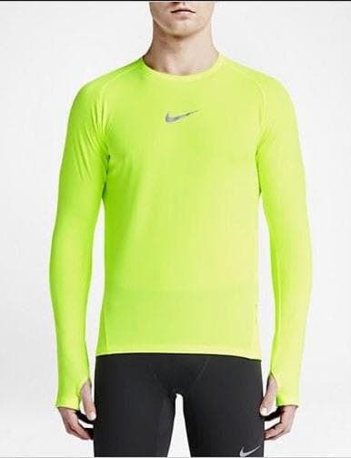 Nike Men's Aeroreact Long Sleeve Training Top Volt Yellow XX-Large $105 Value - Thumbnail 3