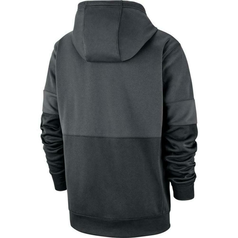 Nike Men's Iowa Hawkeyes Sideline Lockup Therma-Fit Pullover Hoodie Black Large - Thumbnail 3