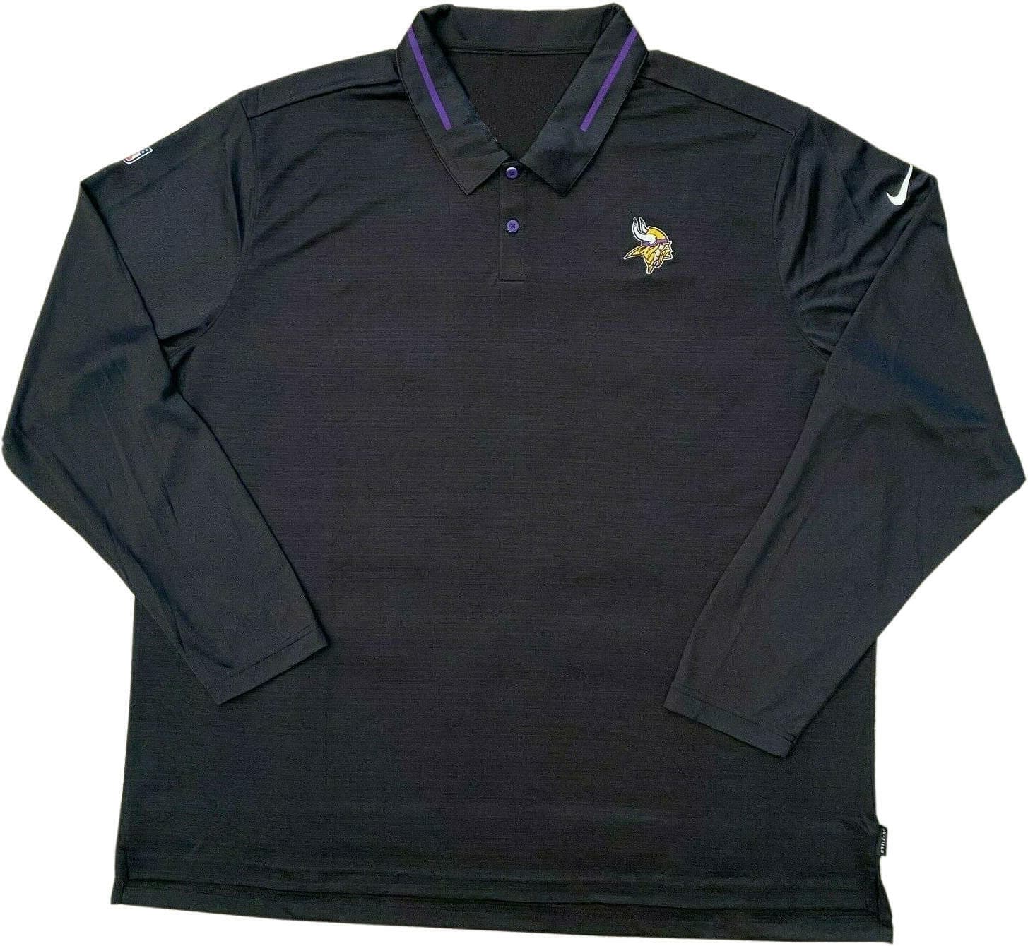 Nike Men's Minnesota Vikings UV Dri-Fit Logo Sideline Long Sleeve Polo Large - Thumbnail 7