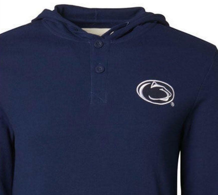 Colony Men's Penn State Nittany Lions Hooded Waffle Henley Shirt Medium $52 Valu - Thumbnail 2
