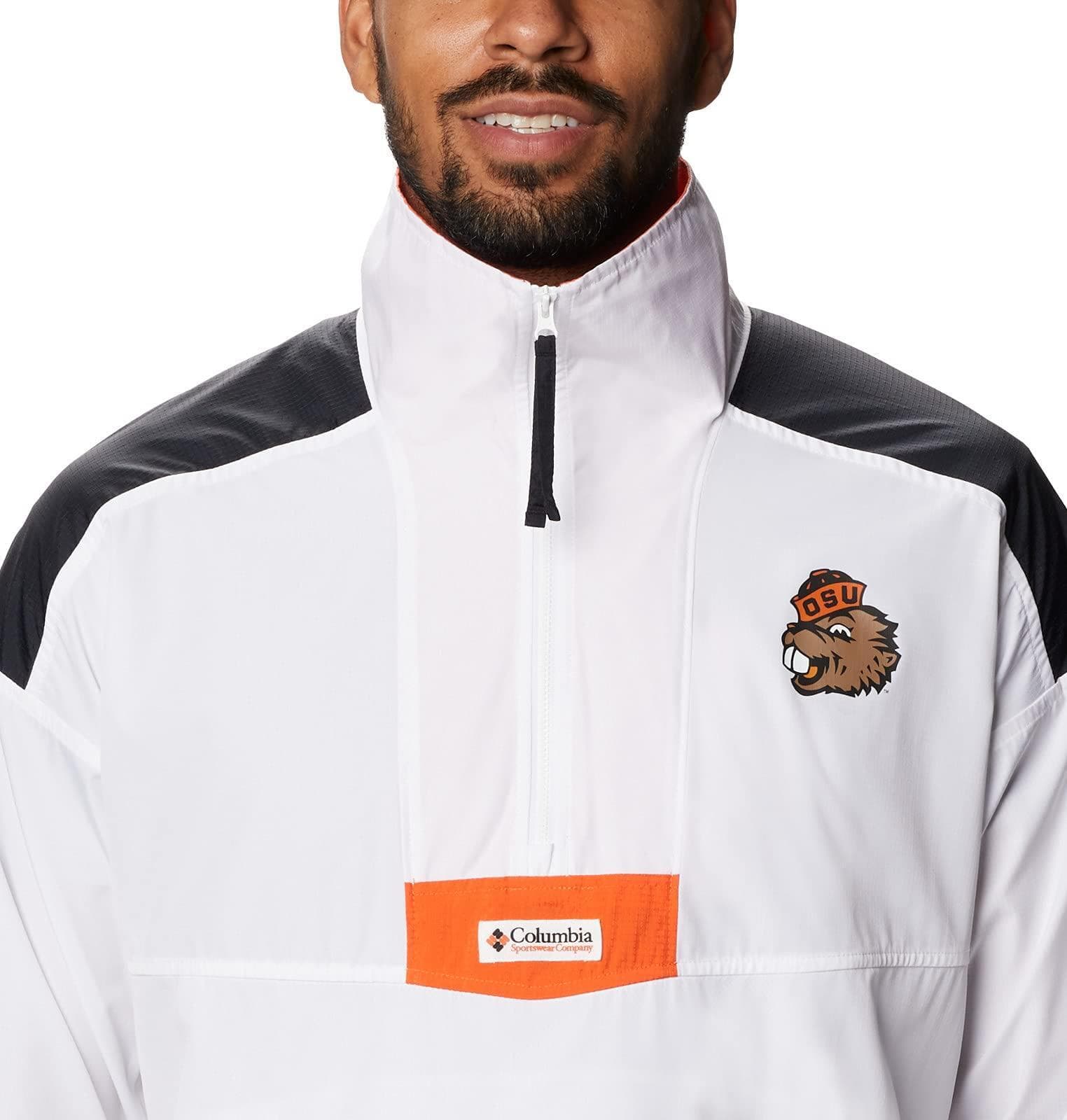 Columbia Men's Oregon State Beavers Quarter Zip Pullover Anorak Jacket 2XL - Thumbnail 4