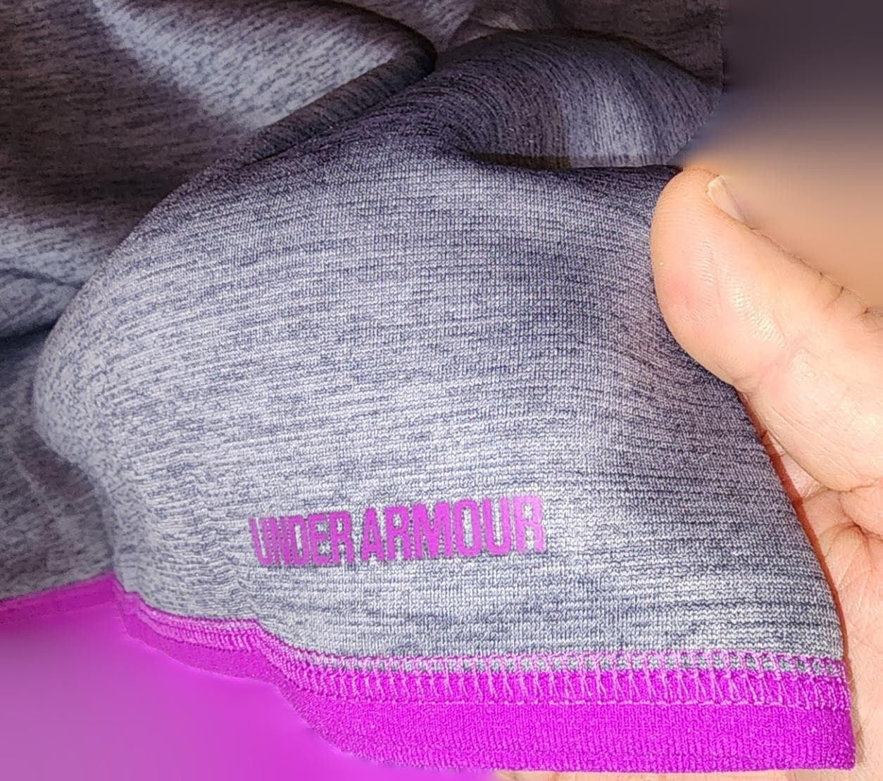 Under Armour Girl's Athletic Storm Fleece Big Logo Hoodie Gray XL $55 Value - Thumbnail 5
