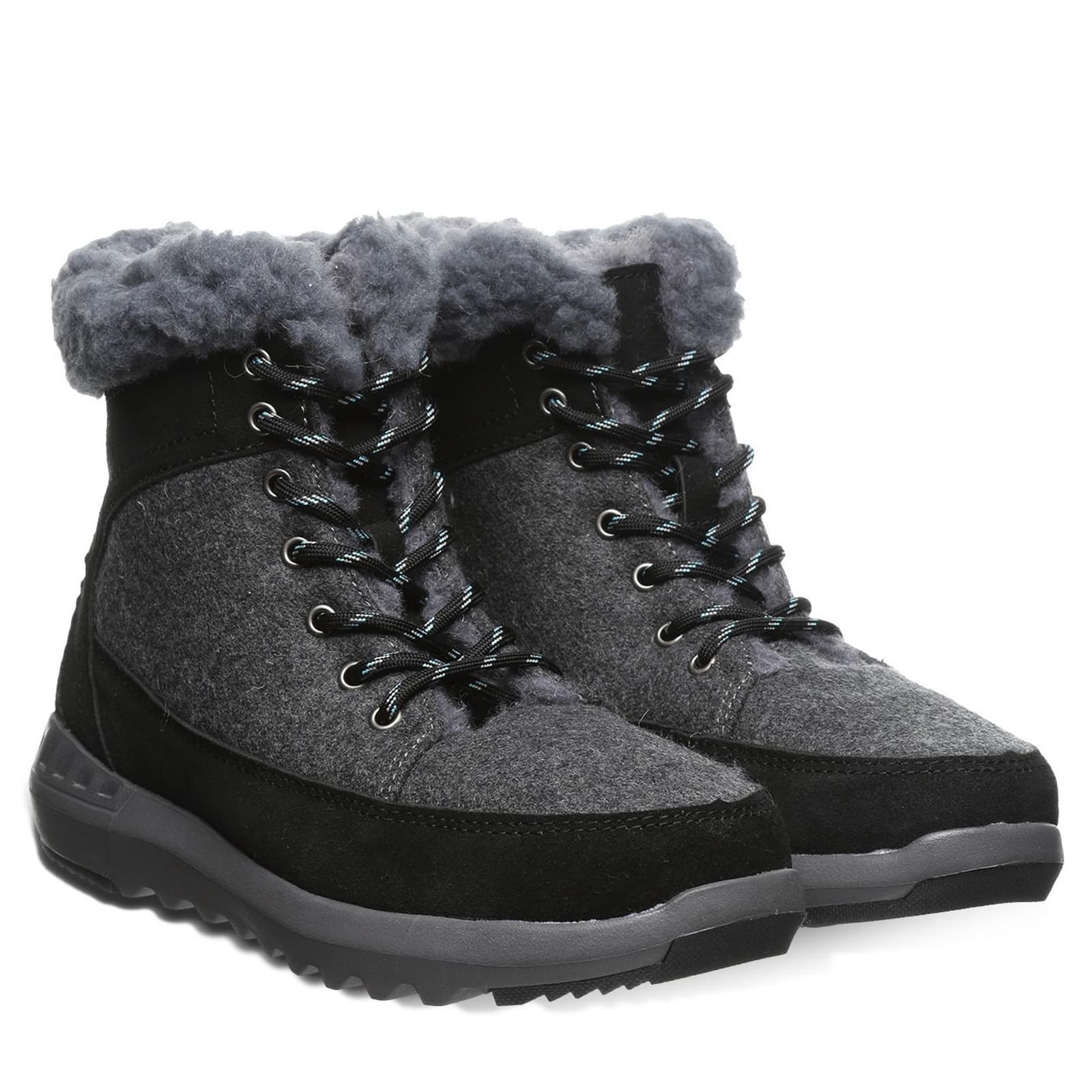 Bearpaw Cheryl Boot Black Gray Cozy Winter Boots for Women Size 6 M $125 Value - Thumbnail 8
