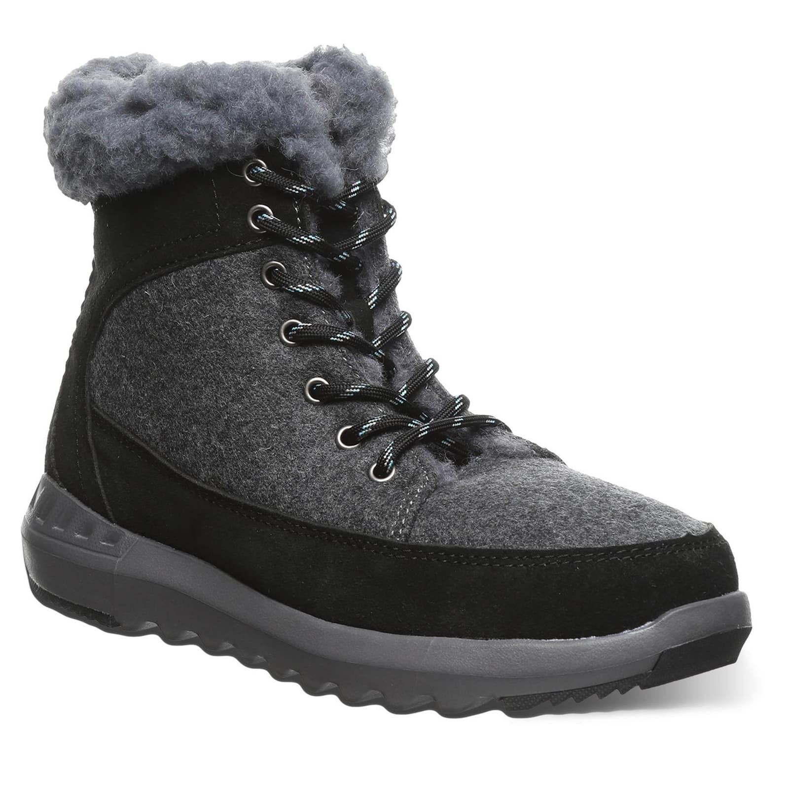 Bearpaw Cheryl Boot Black Gray Cozy Winter Boots for Women Size 6 M $125 Value