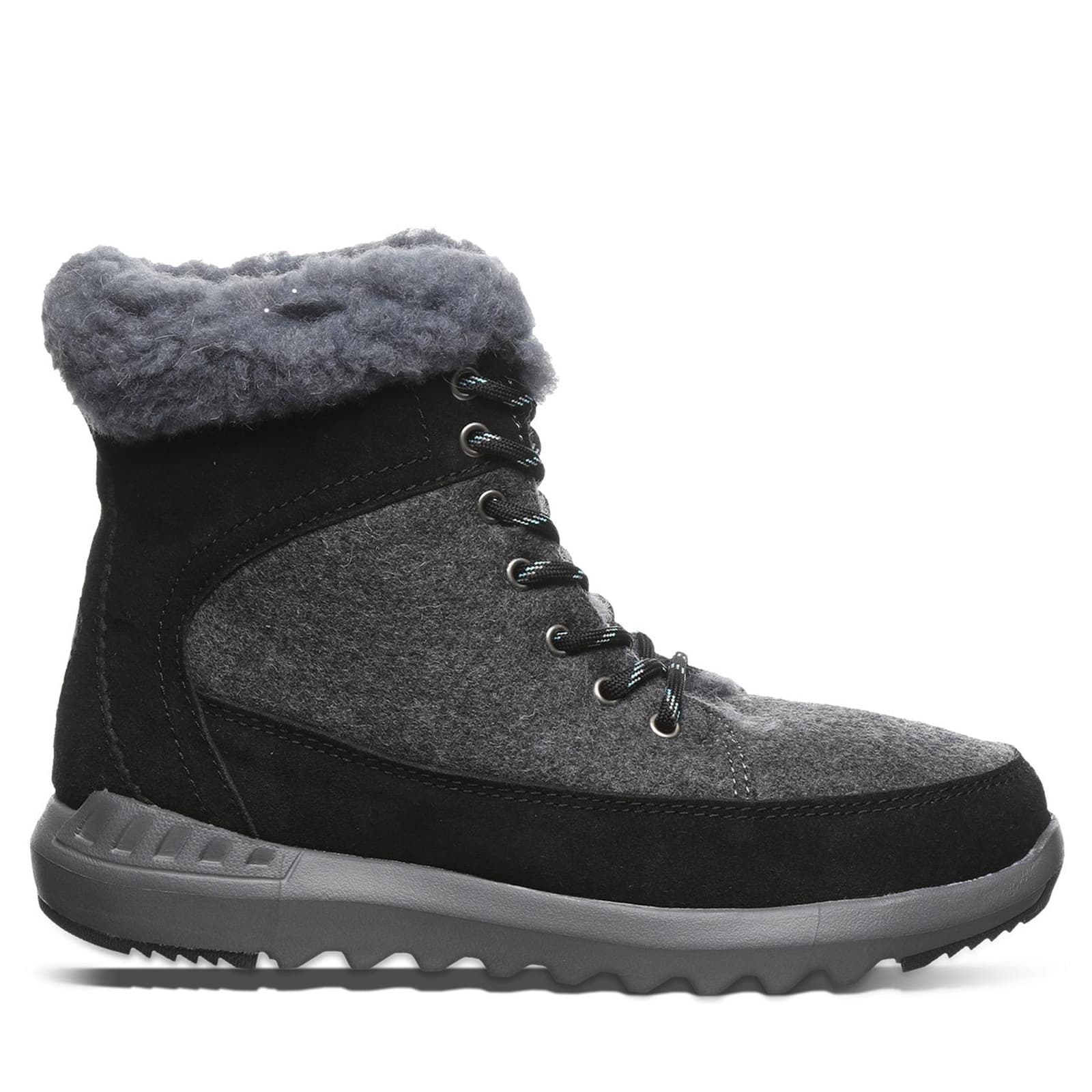 Bearpaw Cheryl Boot Black Gray Cozy Winter Boots for Women Size 6 M $125 Value - Thumbnail 2