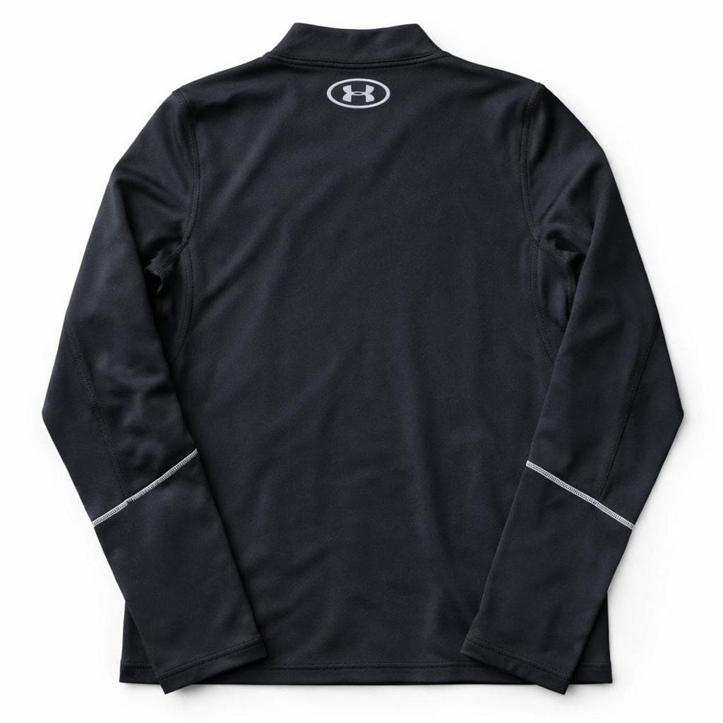 Under Armour Boy's Big Kids Coldgear Fitted Long Sleeve Top Black Large - Thumbnail 4