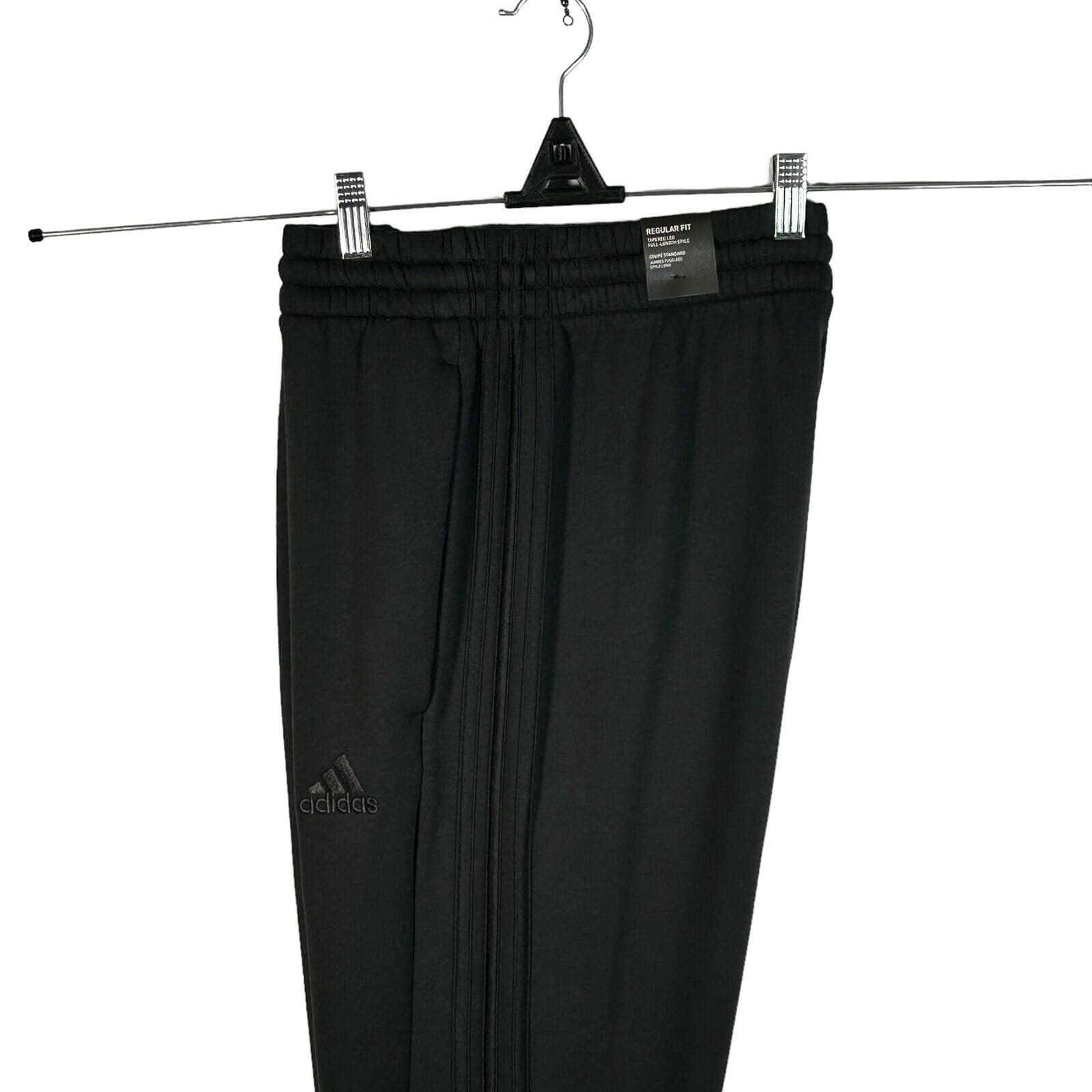 Adidas Essentials Fleece 3-Stripes Tapered Cuff Pants Men's Athletic 3XLT - Thumbnail 23