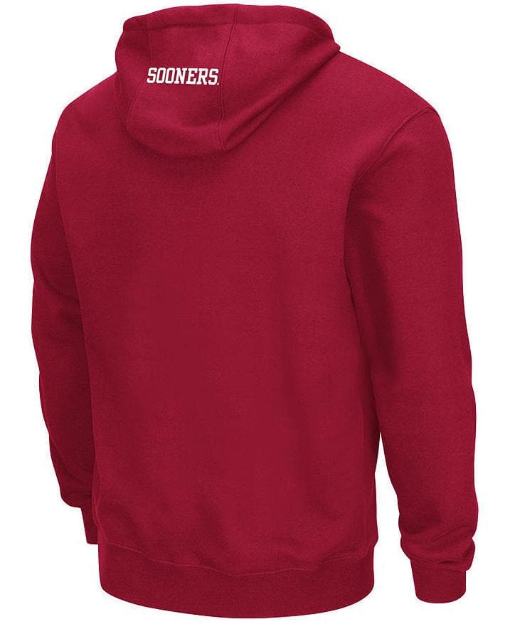 Colosseum Men's Oklahoma Sooners Big Logo Pullover Hoodie Red Medium $60 Value - Thumbnail 3