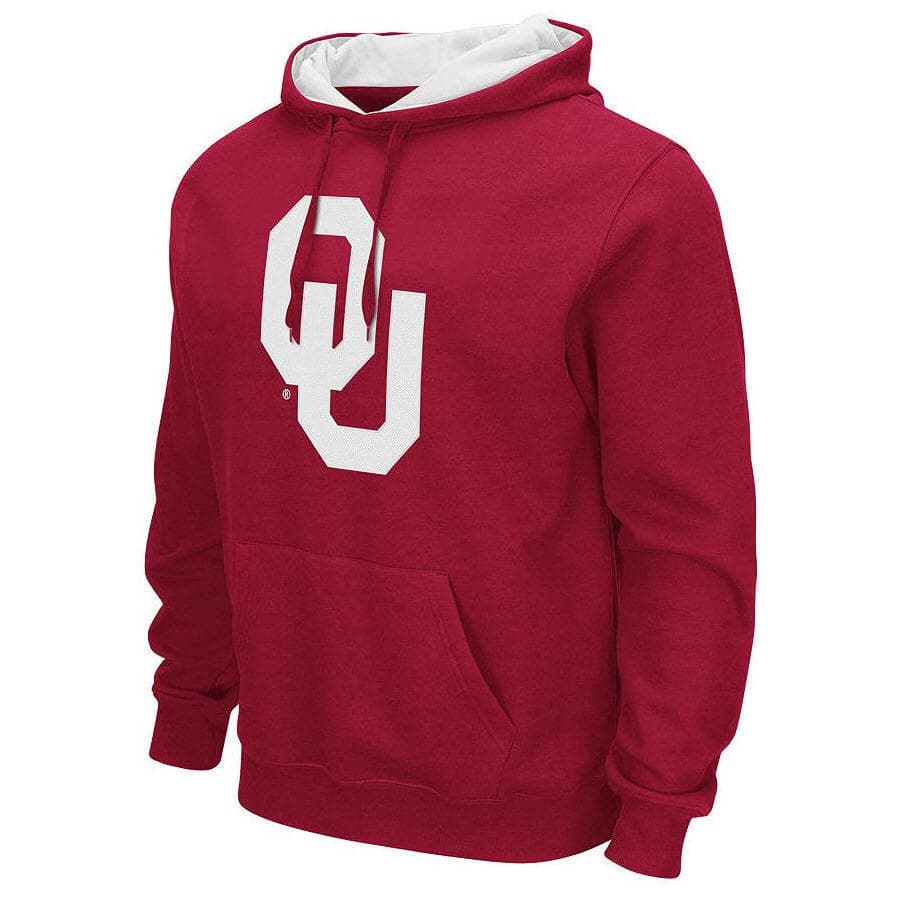 Colosseum Men's Oklahoma Sooners Big Logo Pullover Hoodie Red Medium $60 Value - Thumbnail 2