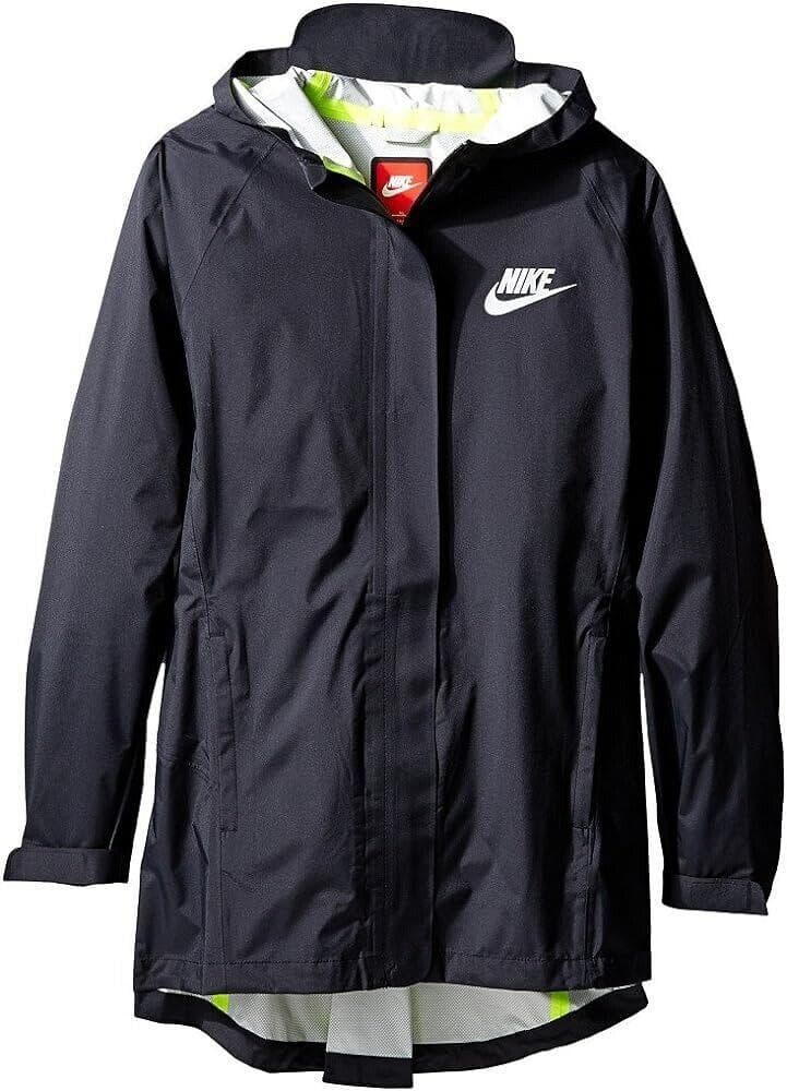 Nike Sportswear Girl's Full-Zip Rain and Wind Jacket Black X-Large $135 Value - Thumbnail 3