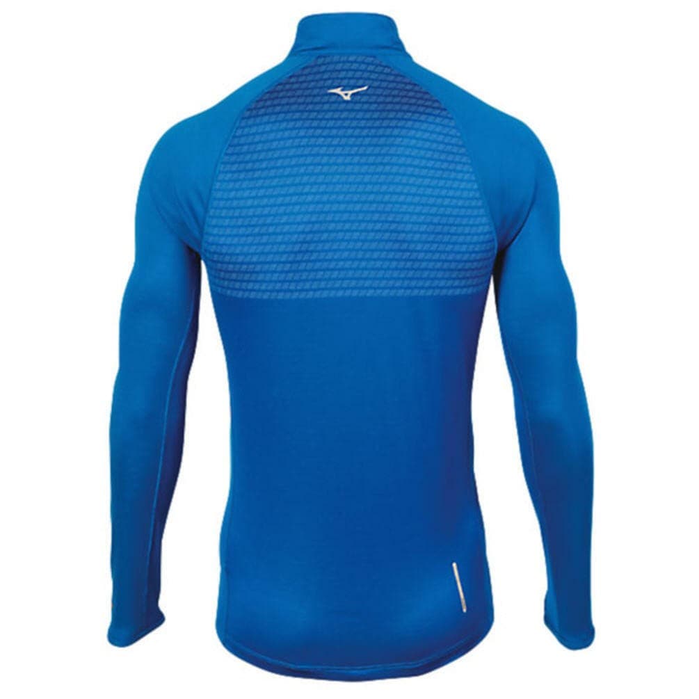 Mizuno Men’s Skydiver Thermo Double Knit Performance Running Jacket Blue Medium - Thumbnail 2