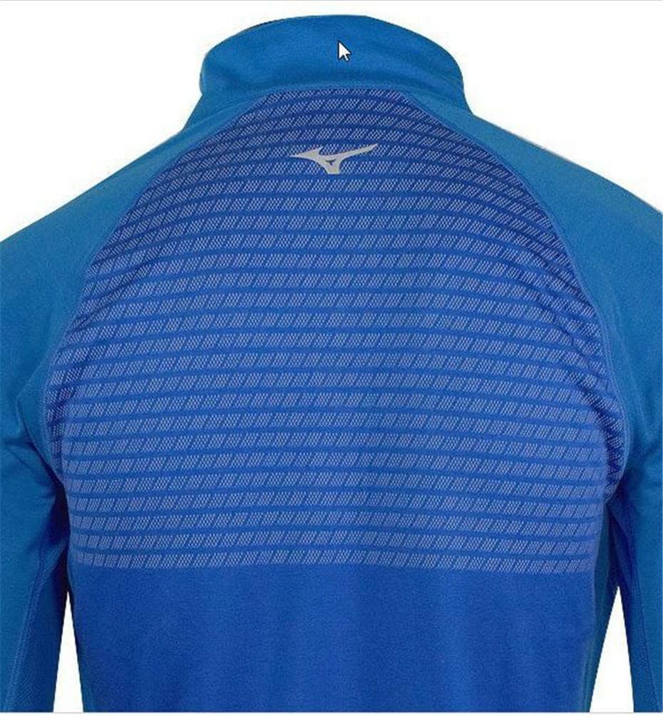 Mizuno Men’s Skydiver Thermo Double Knit Performance Running Jacket Blue Medium - Thumbnail 5