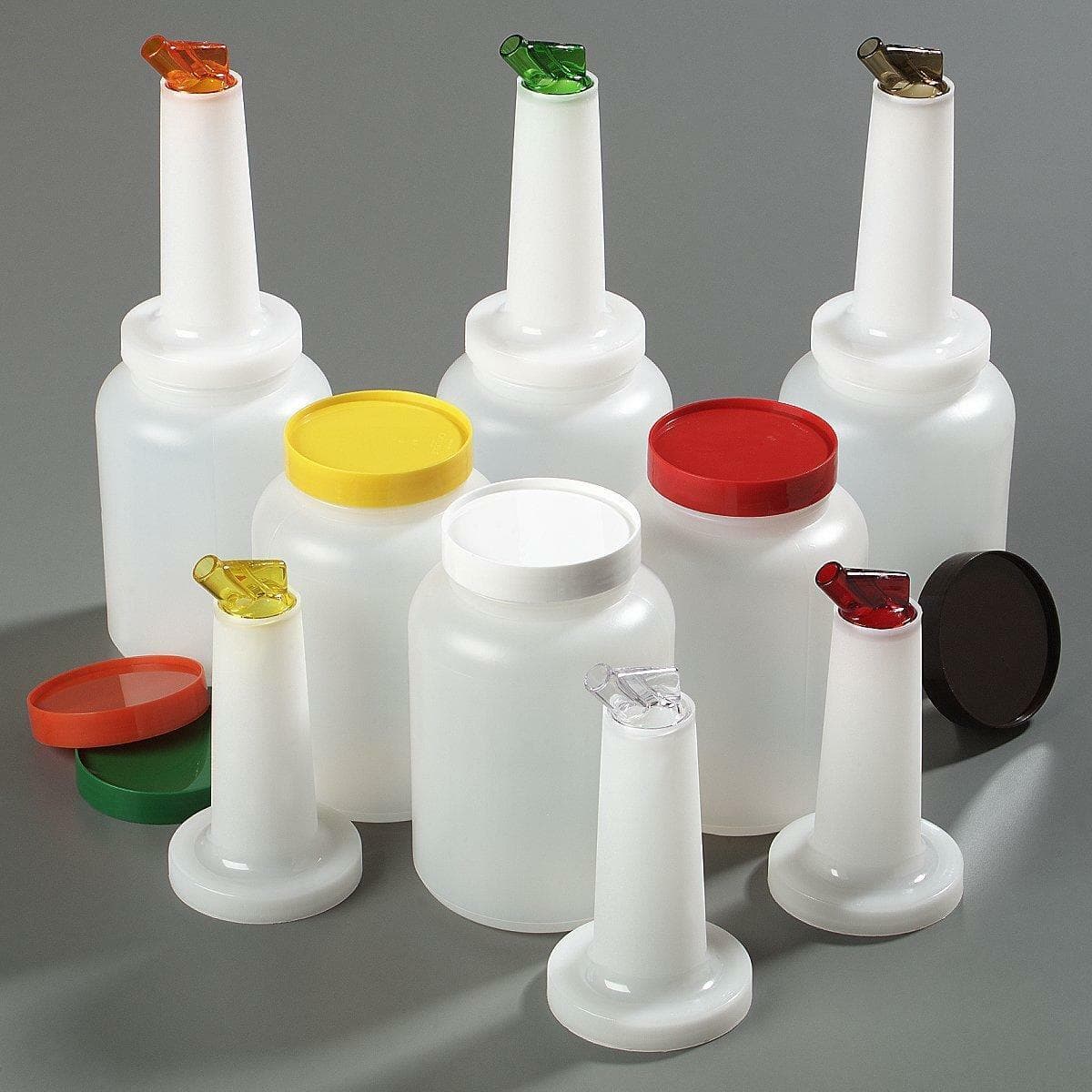 Carlisle PS701B00 Complete Stor 'N Pour 1/2 Gallon 64oz Assorted 6PK Containers - Thumbnail 6