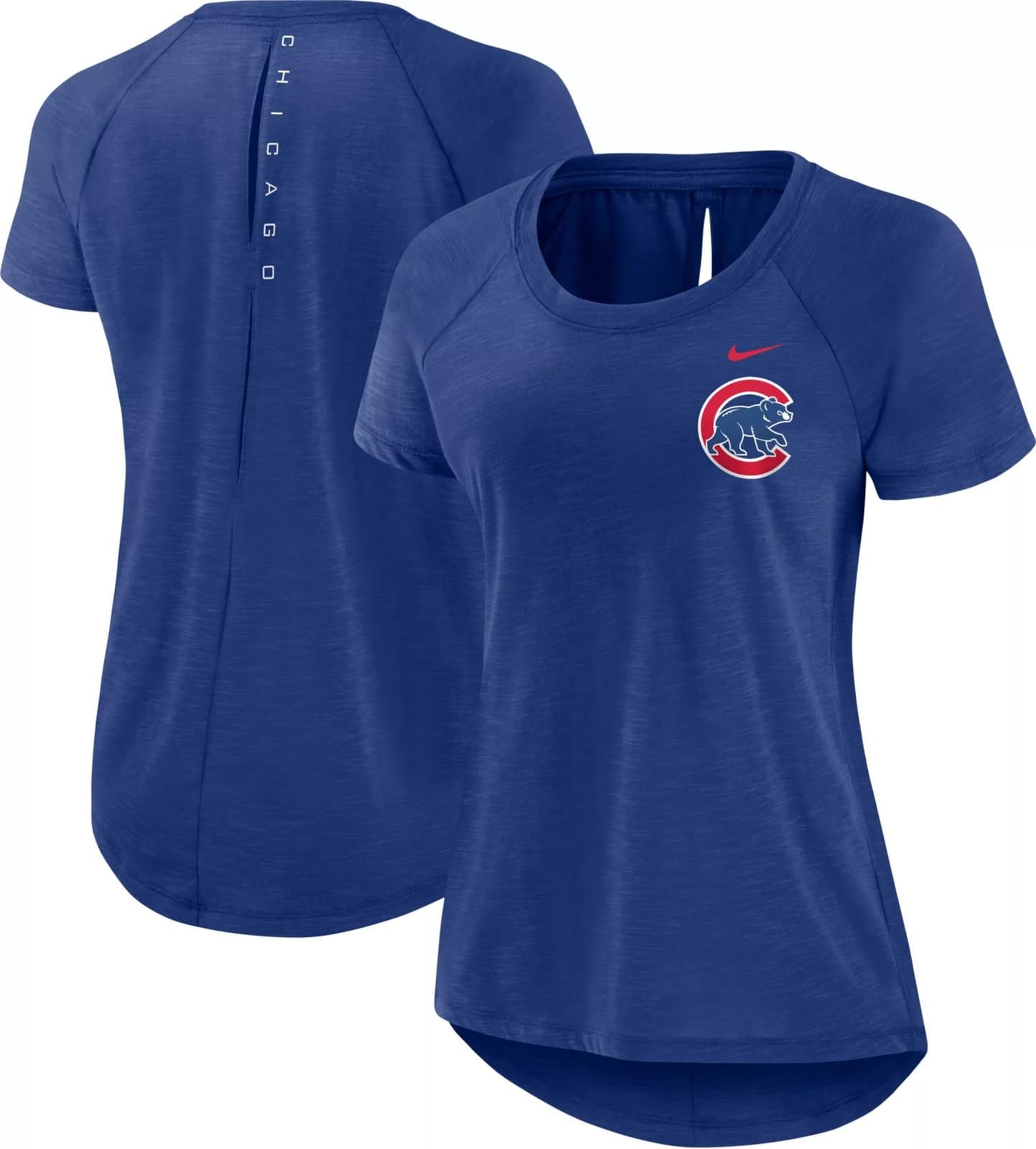 Nike Women's Chicago Cubs Summer Breeze T-shirt Blue Small - Thumbnail 4