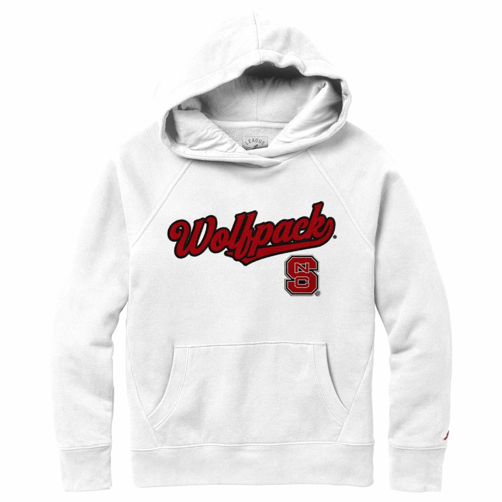 League Brand Women's North Carolina State Wolfpack Academy Hoodie Medium White - Thumbnail 2