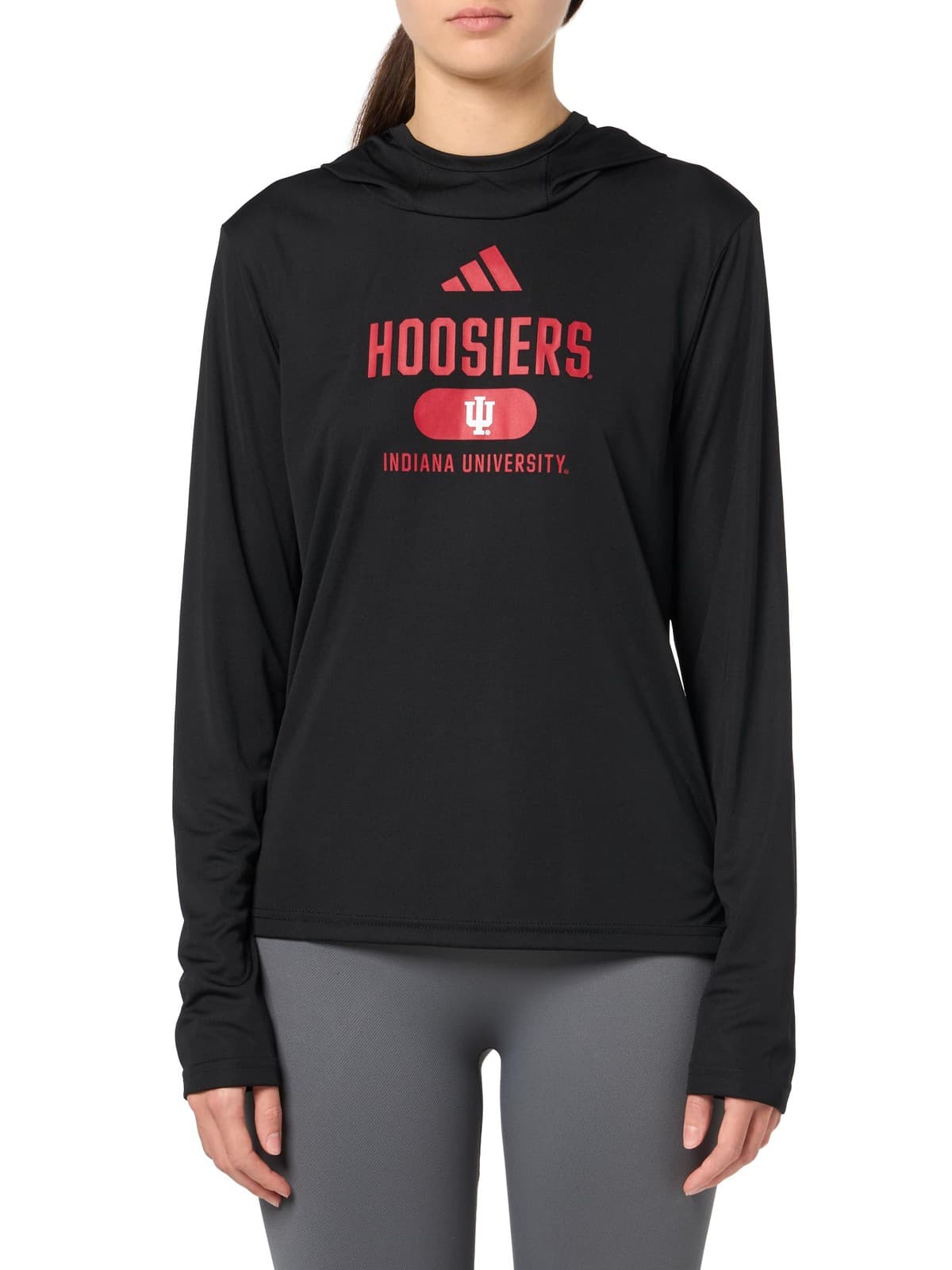 Adidas Women's Indiana Hoosiers Aeroready Designed for Training Hoodie Large - Thumbnail 4