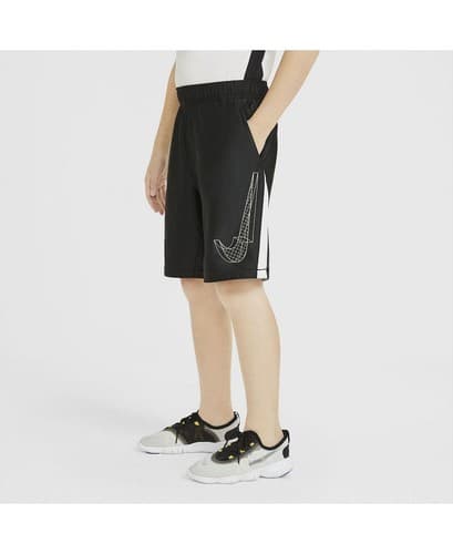 Nike Boy's Dri-Fit Graphic Athletic Training Shorts Black Large Medium - Thumbnail 4