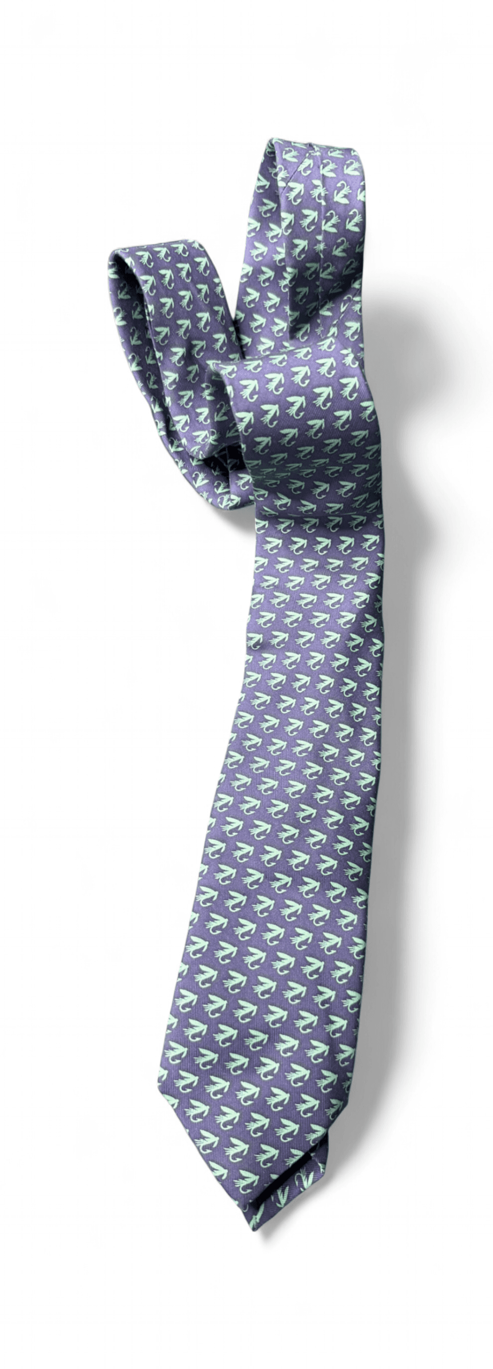 Pair Rare Vineyard Vines Custom Silk Swan Ties Shep & Ian Red Periwinkle Blue - Thumbnail 5