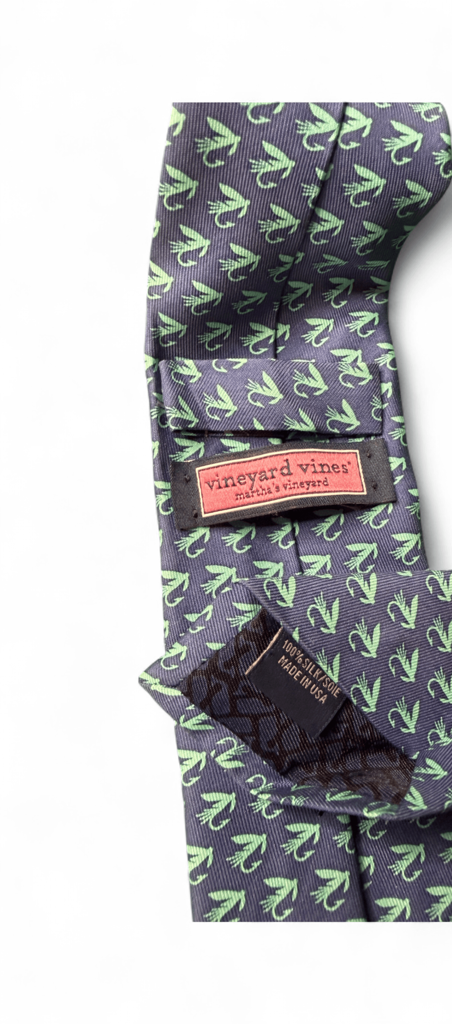 Pair Rare Vineyard Vines Custom Silk Swan Ties Shep & Ian Red Periwinkle Blue - Thumbnail 9