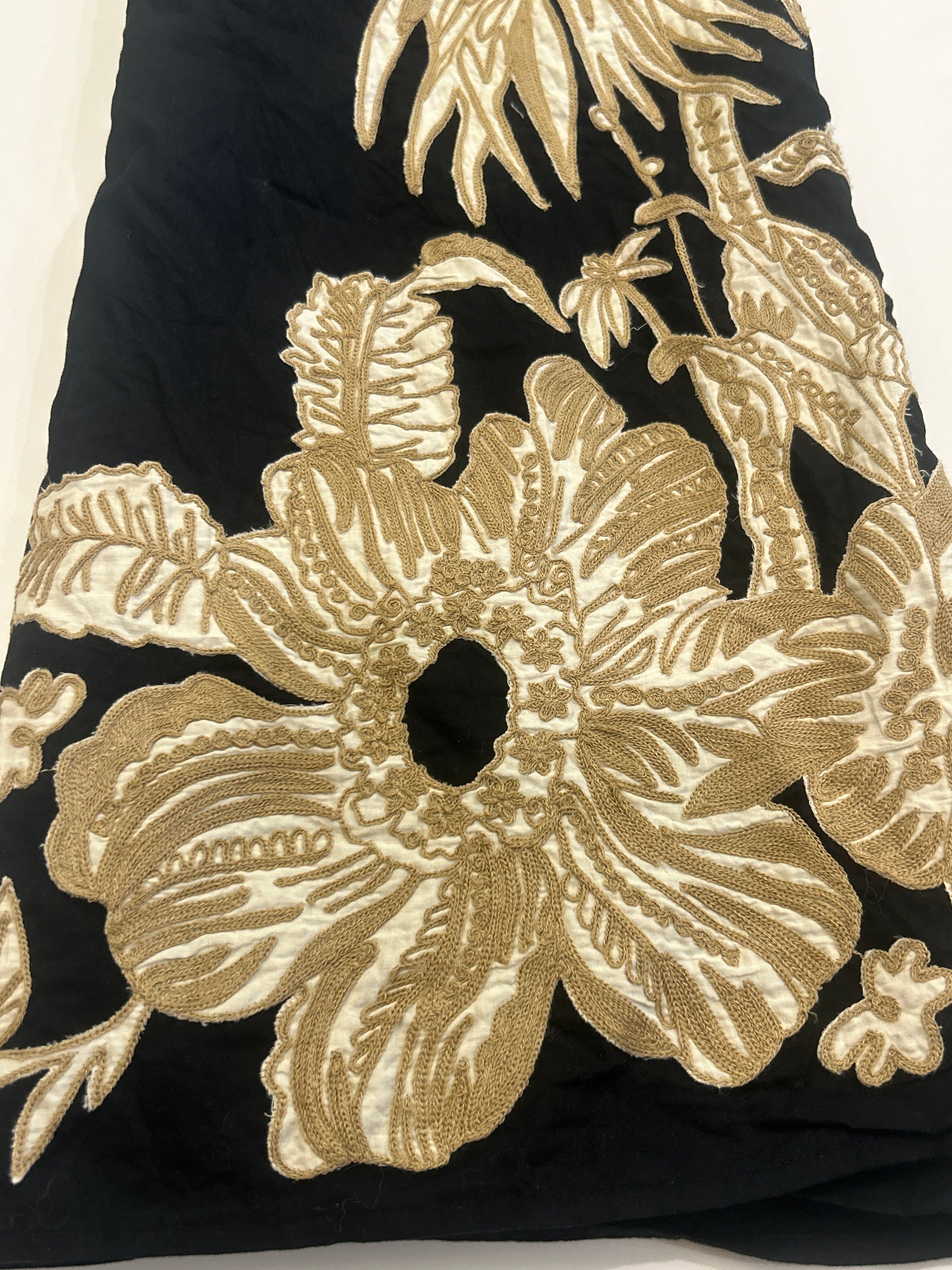 Black Floral Embroidered Sleeveless Dress - Thumbnail 8