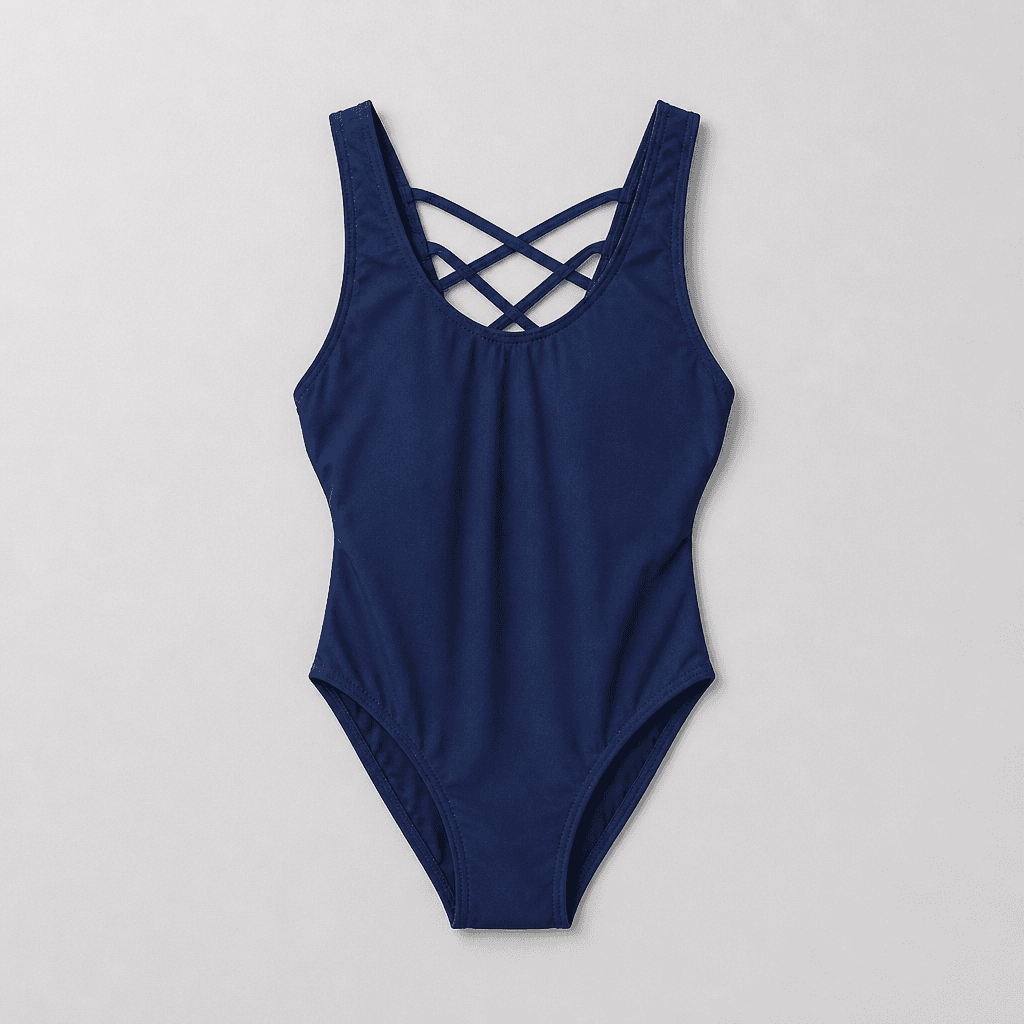 Tempt Me Women's Crisscross Back One-Piece Swimsuit - Navy XS