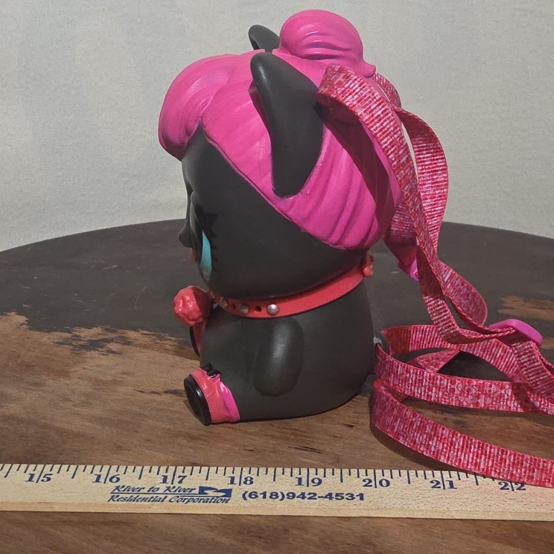 LOL Surprise Biggie Pet Pink Spicy Kitty 7” Tall Coin Bank Backpack Toy - Thumbnail 4