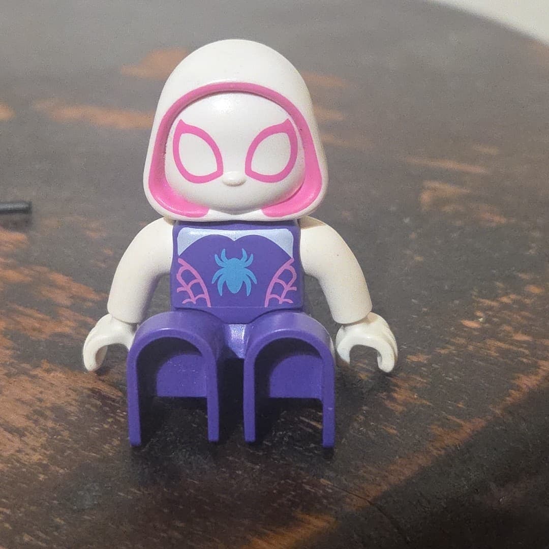 Lego Duplo Mini Figure Ghost Spider Gwen Purple White - Thumbnail 5