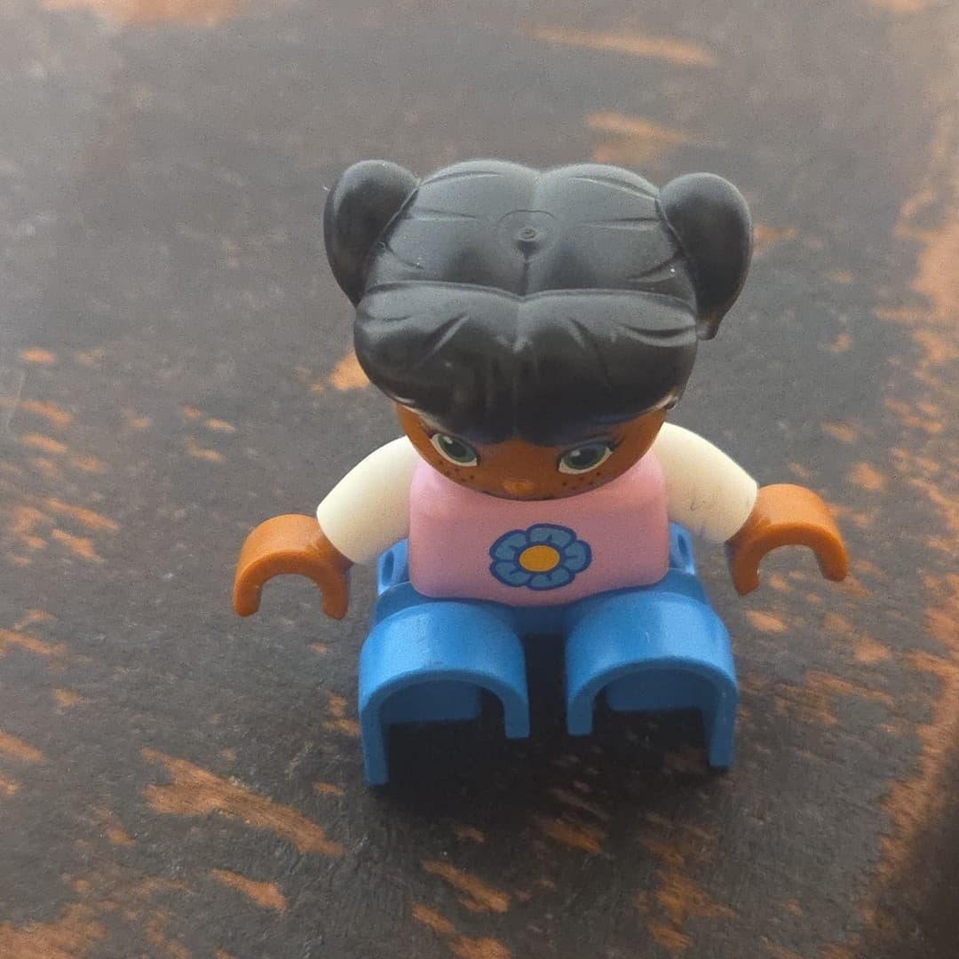 Lego Duplo African American Toddler Girl Daughter Blue Pants Figure - Thumbnail 5