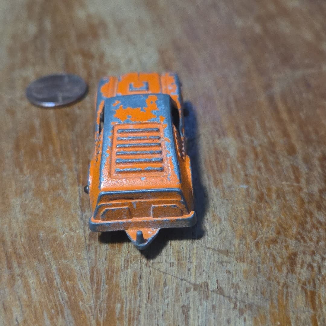 Vintage TootsieToy Orange FORD MUSTANG Fastback Chicago Diecast Toy Sports Car - Thumbnail 4