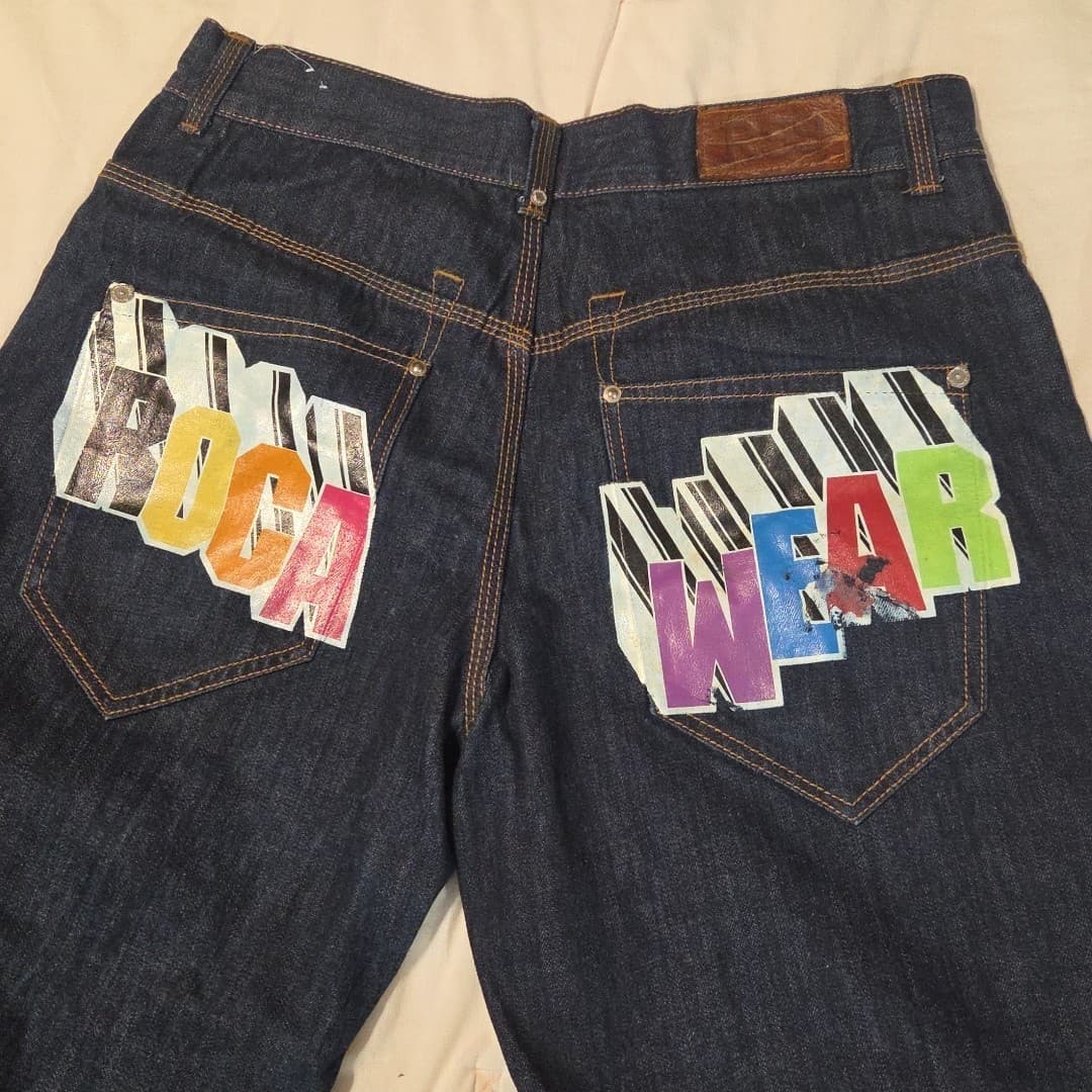 Rocawear Y2K Baggy Jeans 36 Dark Wash Skater Hip Hop VTG - Thumbnail 10