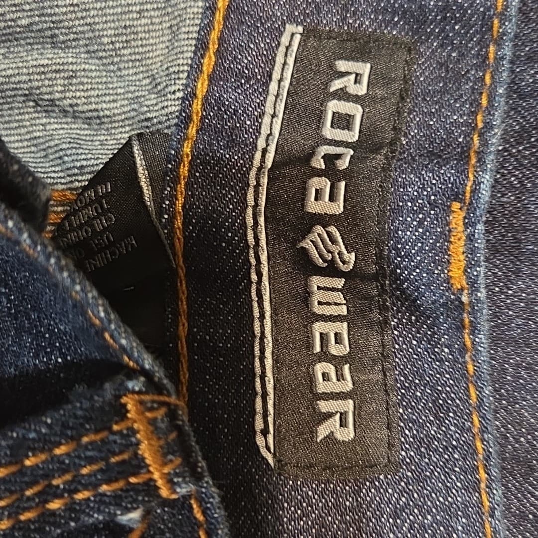 Rocawear Y2K Baggy Jeans 36 Dark Wash Skater Hip Hop VTG - Thumbnail 13