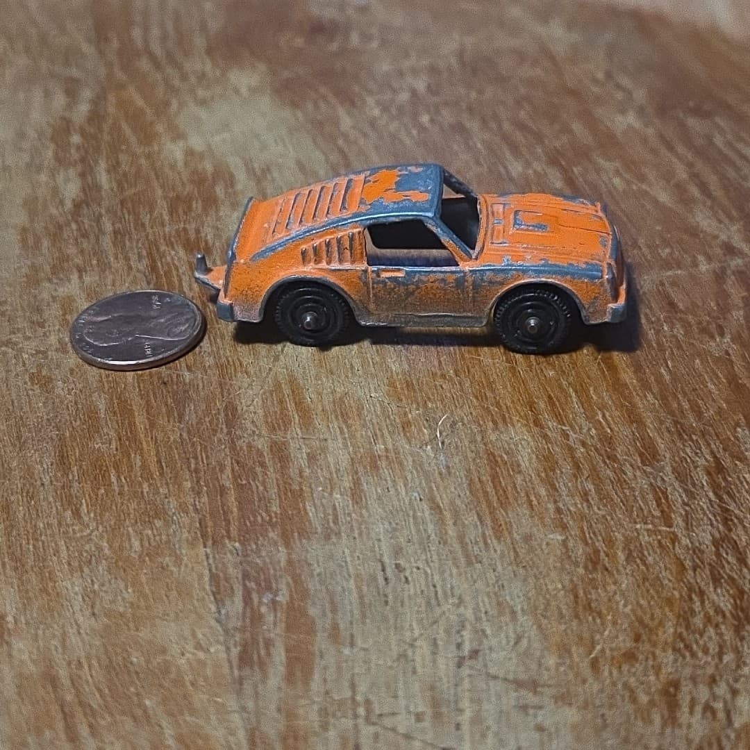 Vintage TootsieToy Orange FORD MUSTANG Fastback Chicago Diecast Toy Sports Car