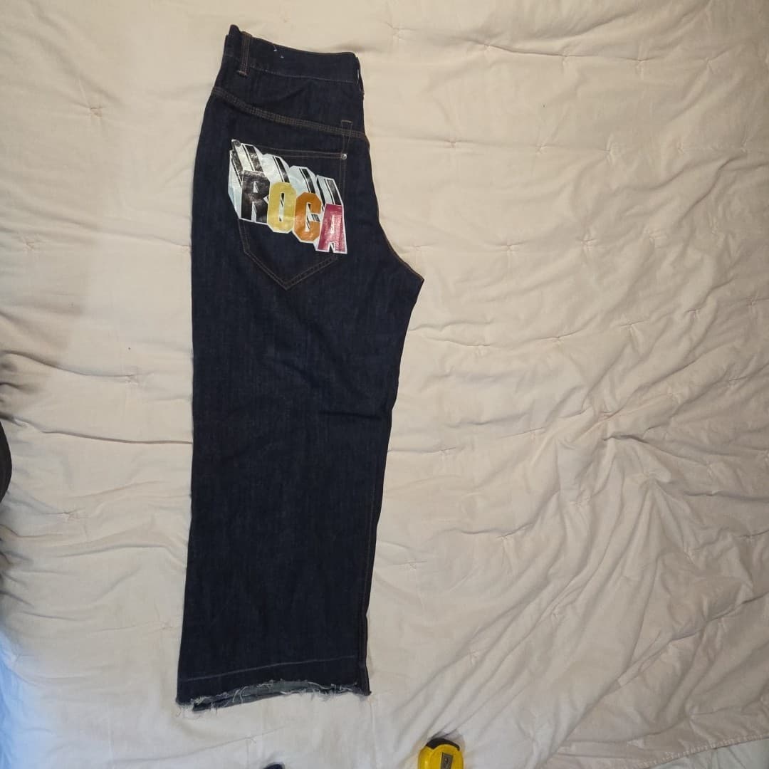Rocawear Y2K Baggy Jeans 36 Dark Wash Skater Hip Hop VTG - Thumbnail 6