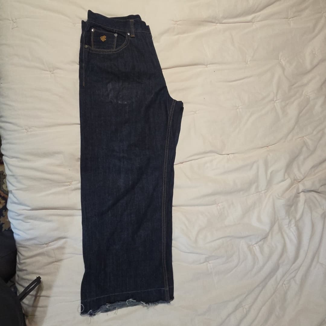 Rocawear Y2K Baggy Jeans 36 Dark Wash Skater Hip Hop VTG - Thumbnail 3