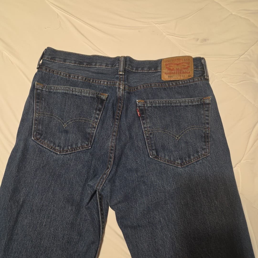 Levis 505 34x30 Made in USA for Work Pants No Holes - Thumbnail 7