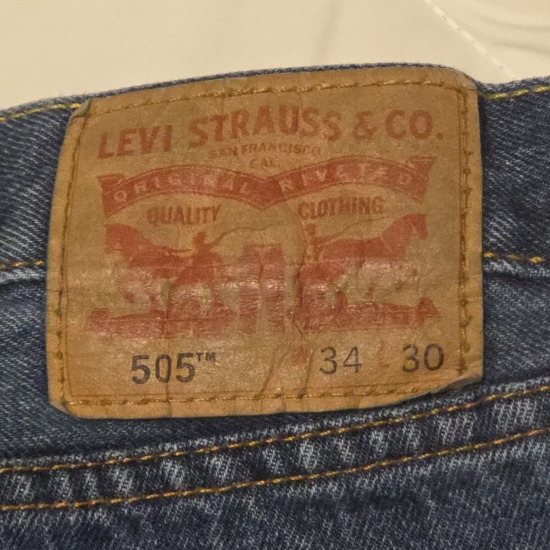 Levis 505 34x30 Made in USA for Work Pants No Holes - Thumbnail 8