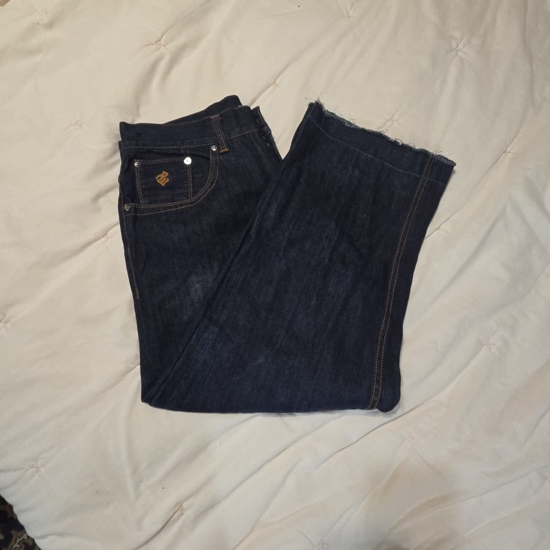 Rocawear Y2K Baggy Jeans 36 Dark Wash Skater Hip Hop VTG - Thumbnail 2